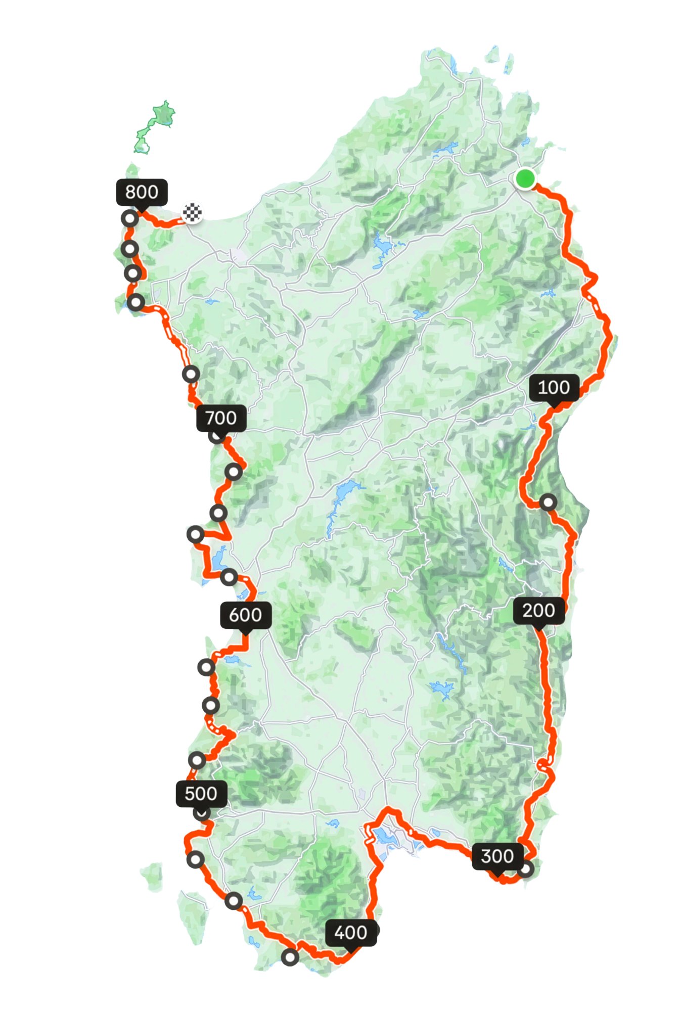 Route Around Sardegna